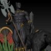 black panther diorama statue 2