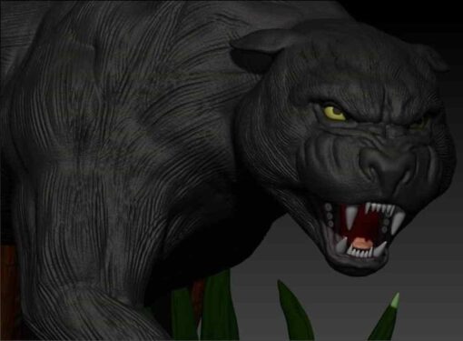 Black Panther Diorama Statue | 3D Print Model | STL Files