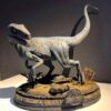 blue raptor dinosaur diorama statue 4