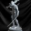 deadpool with machine gun statue 2