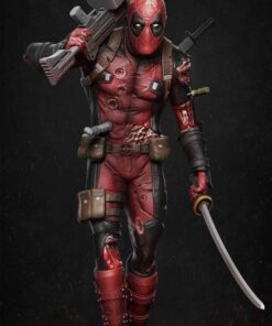 Deadpool with Machine Gun Statue | 3D Print Model | STL Files