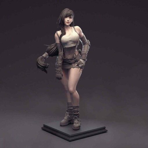 Final Fantasy VII Fan Art – Tifa Lockhart Statue | 3D Print Model | STL Files