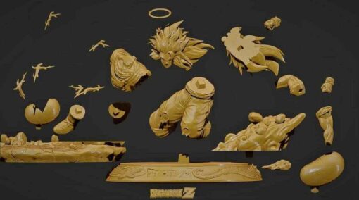 Goku SSJ3 Statue | 3D Print Model | STL Files