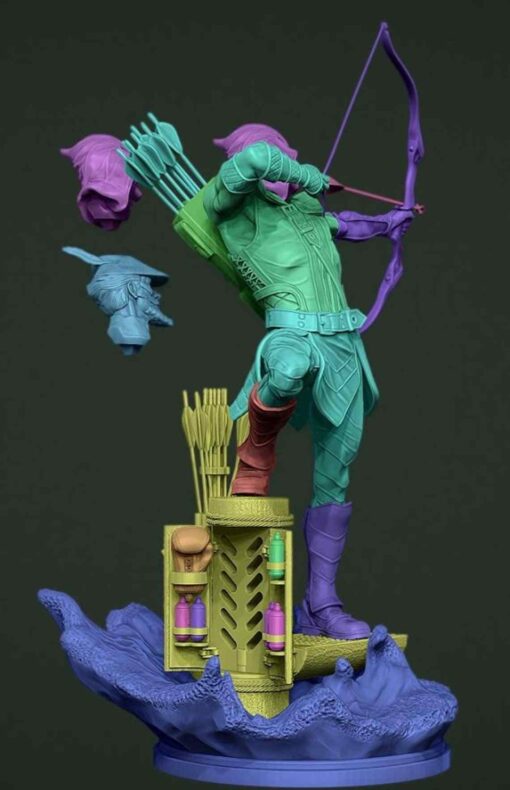 Green Arrow Statue | 3D Print Model | STL Files