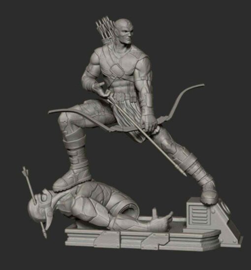 Hawkeye Diorama Statue | 3D Print Model | STL Files