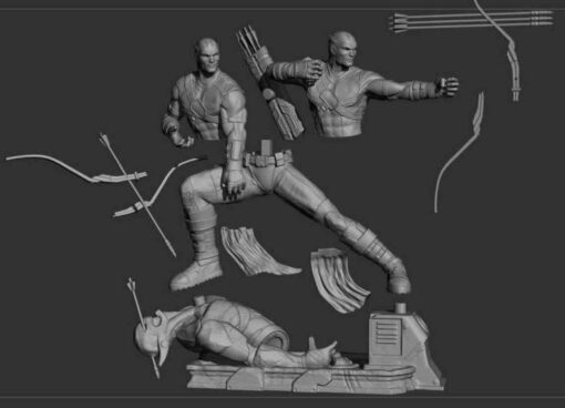 Hawkeye Diorama Statue | 3D Print Model | STL Files