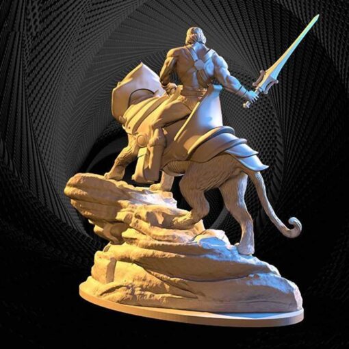 He-man on Battlecat Diorama Statue | 3D Print Model | STL Files
