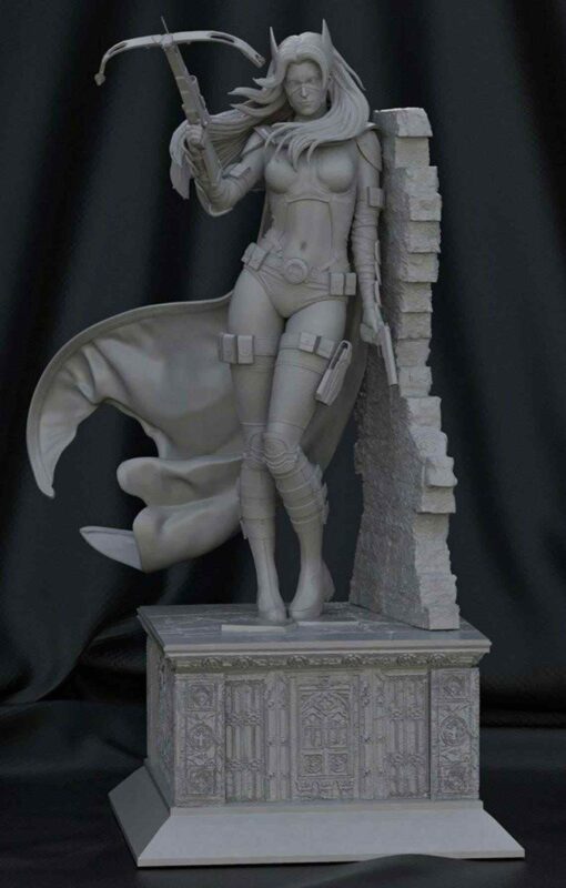 Huntress Birds of Prey Diorama Statue | 3D Print Model | STL Files