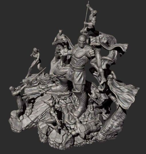 Justice League vs Darkseid Diorama Statue | 3D Print Model | STL Files