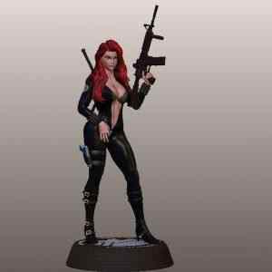 Sexy Black Widow Statue | 3D Print Model | STL Files