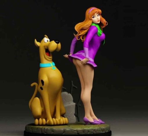 Sexy Daphne and Scooby Doo Diorama Statue | 3D Print Model | STL Files