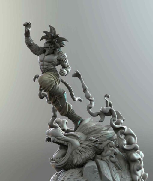 Son Goku SSJ4 Diorama Statue | 3D Print Model | STL Files