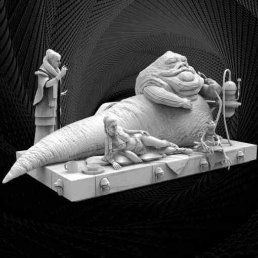 Star Wars – Jabba Diorama Statue | 3D Print Model | STL Files