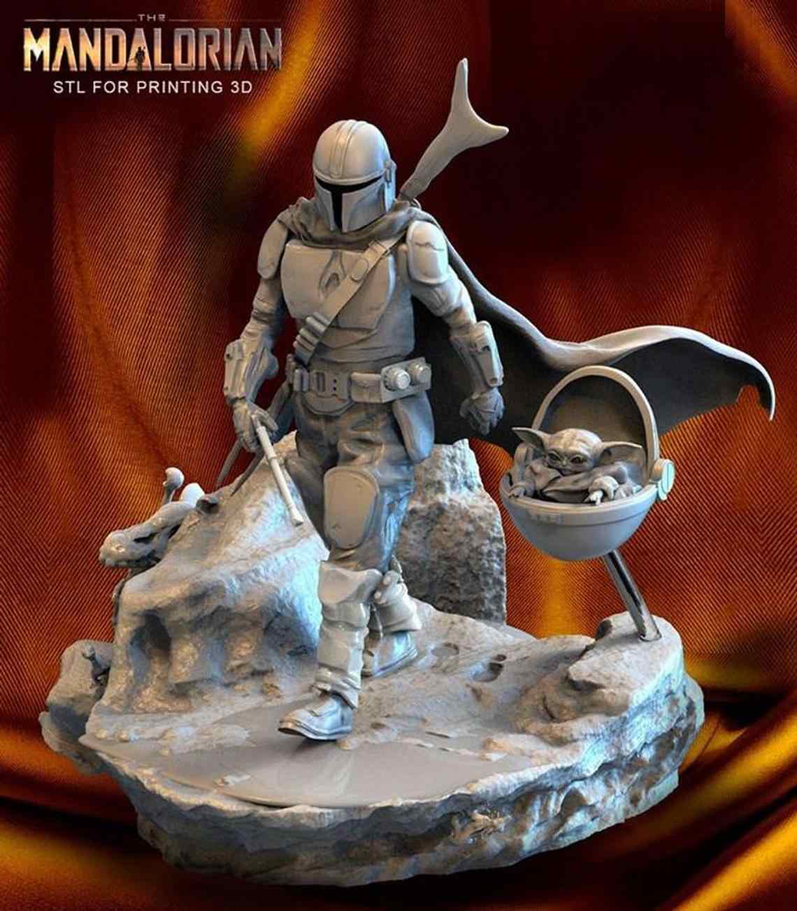 Maquette 3D en métal Star Wars - The Mandalorian