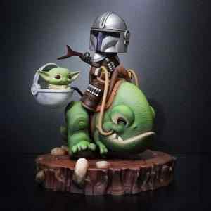 Star Wars – The Mandalorion Cartoon Diorama Statue | 3D Print Model | STL Files