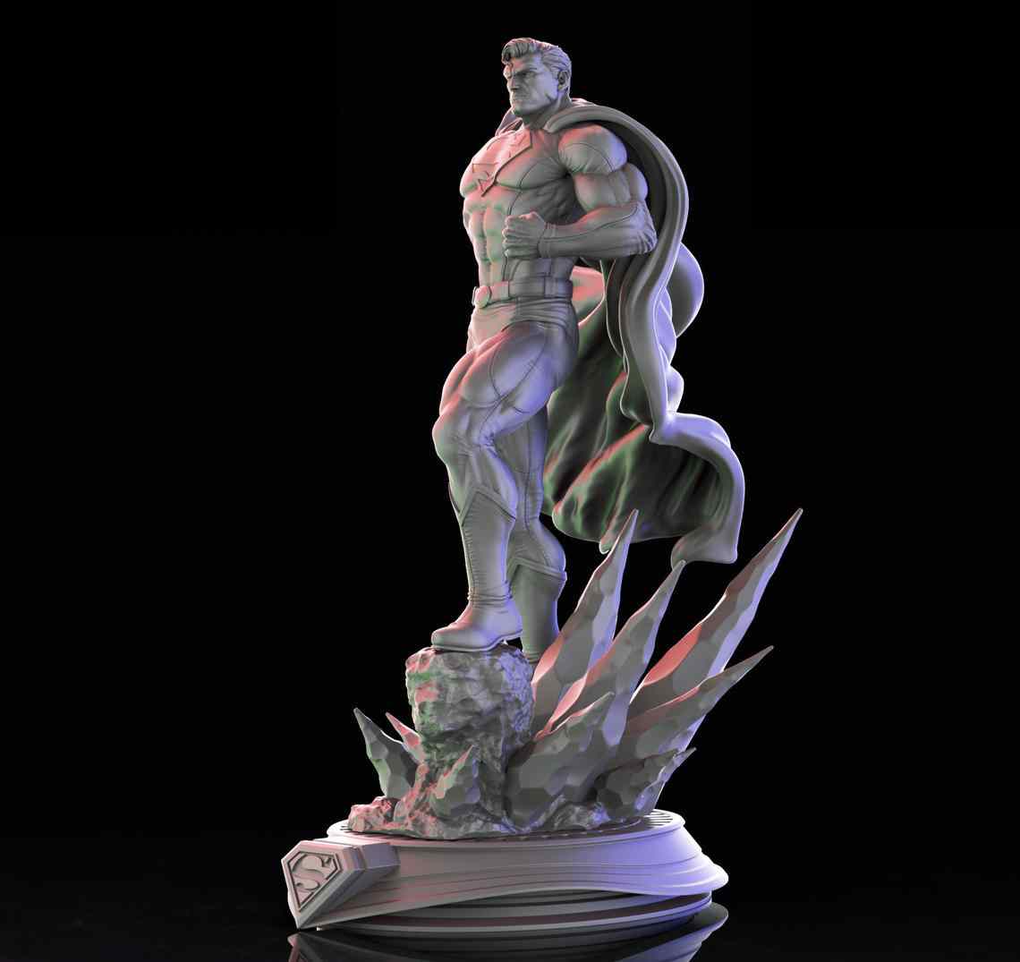 SuperMan Statue - 3D Print Model by dawnhurt
