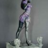 violet catwoman diorama statue 3