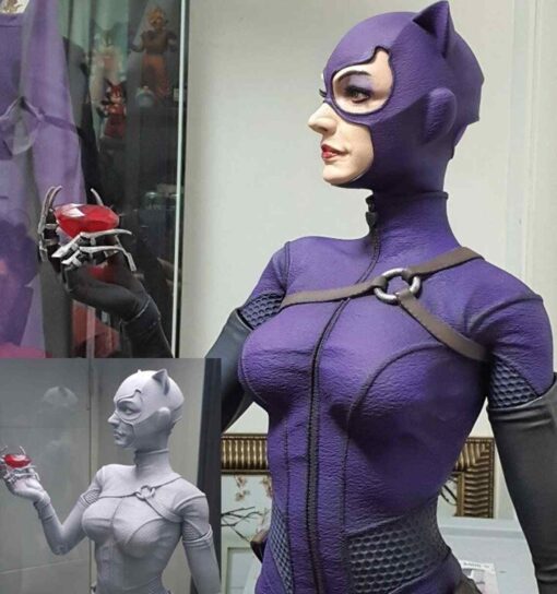 Violet Catwoman Diorama Statue | 3D Print Model | STL Files