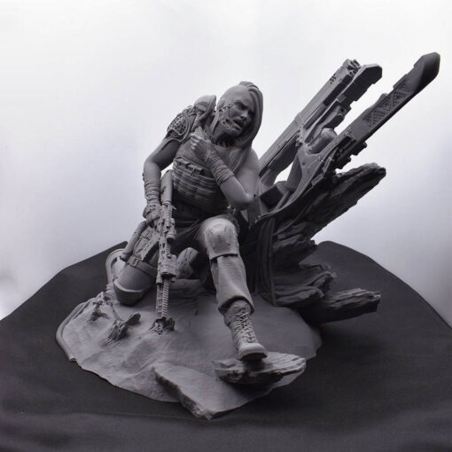Bite the Bullet Diorama Statue | 3D Print Model | STL Files