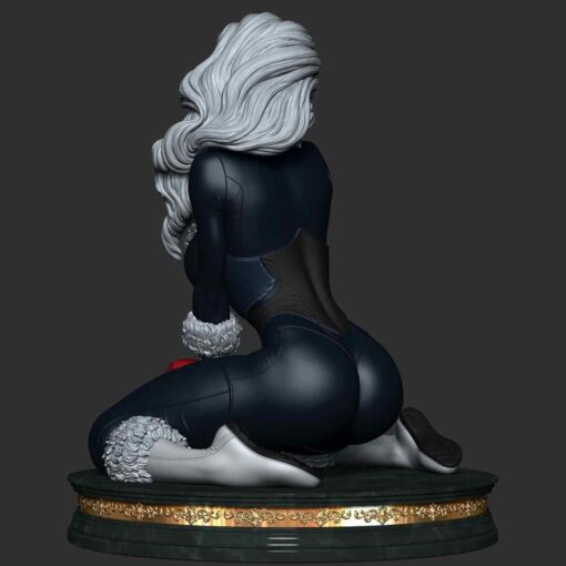 Black Cat Diorama Statue | 3D Print Model | STL Files