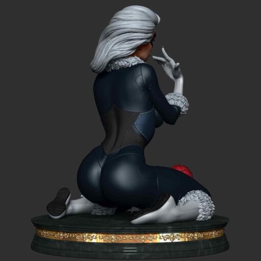 Black Cat Diorama Statue | 3D Print Model | STL Files