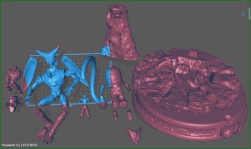 Cell vs A17 Diorama Statue | 3D Print Model | STL Files