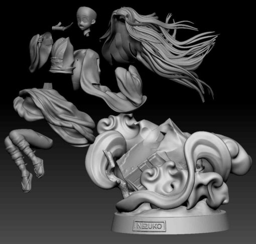 Demon Slayer – Nezuko Kamado Diorama Statue | 3D Print Model | STL Files