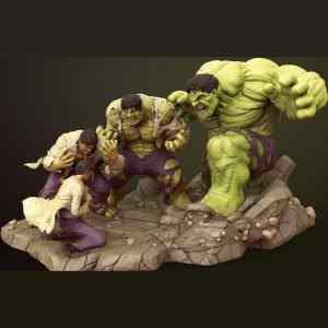 Hulk Transformation Statue Diorama | 3D Print Model | STL Files