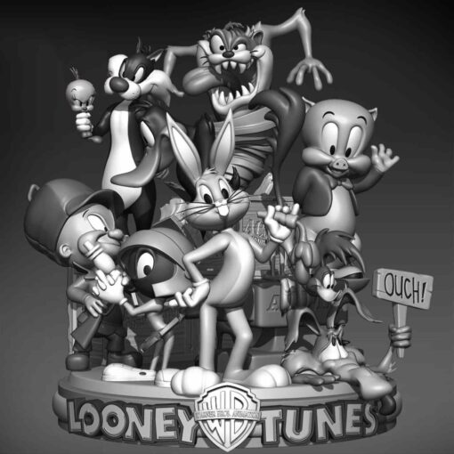 Looney Tunes Diorama Statue | 3D Print Model | STL Files