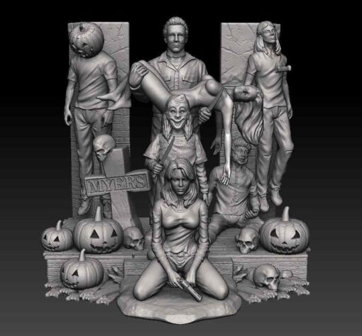 Michael Myers Diorama Statue | 3D Print Model | STL Files