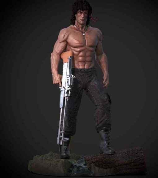 Rambo Statue | 3D Print Model | STL Files