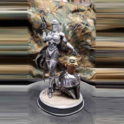 Sexy Mandalorian Diorama Statue | 3D Print Model | STL Files