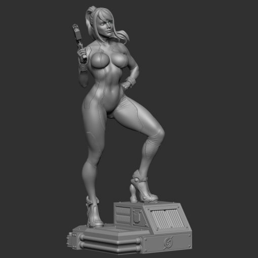 Super Smash Bros – Zero Suit Samus Statue | 3D Print Model | STL Files