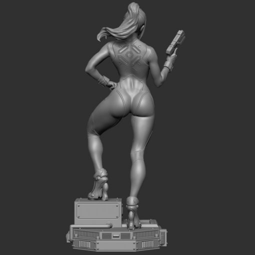 Super Smash Bros – Zero Suit Samus Statue | 3D Print Model | STL Files