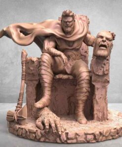 Thor on Throne Diorama Statue | 3D Print Model | STL Files