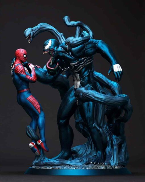 Venom vs Spider-Man Diorama Statue | 3D Print Model | STL Files