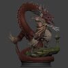 wolverine dragon diorama statue