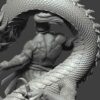 wolverine dragon diorama statue 3