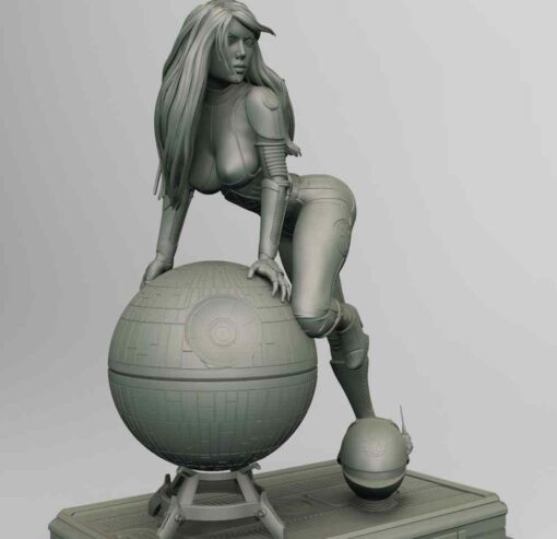 Sexy Death Star Operator Diorama Statue | 3D Print Model | STL Files