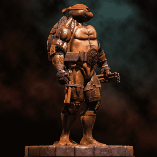 TMNT Michelangelo Triumphant Statue | 3D Print Model | STL Files