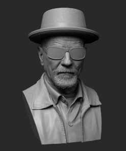 Breaking Bed – Walter White (Heisenberg) Bust | 3D Print Model | STL Files