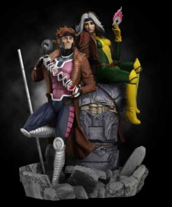 Gambit and Rogue Diorama Statue | 3D Print Model | STL Files