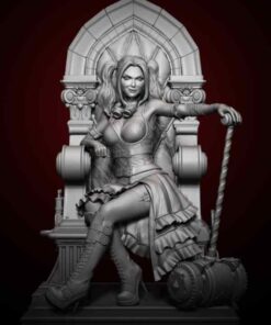 Harley Quinn on Throne Diorama Statue | 3D Print Model | STL Files