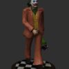joker clown with roses statue 2