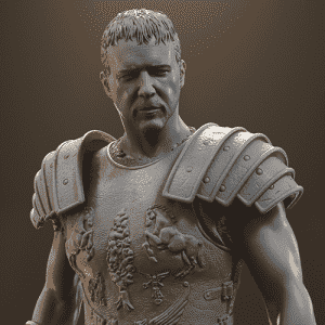 Gladiator Maximus Statue | 3D Print Model | STL Files