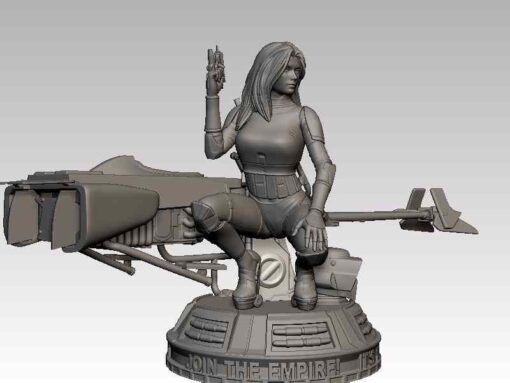 Sexy Scout Trooper Diorama Statue | 3D Print Model | STL Files