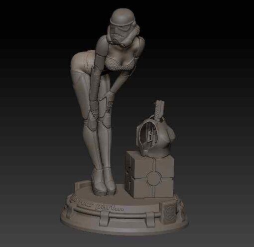 Sexy Stormtrooper Diorama Statue | 3D Print Model | STL Files