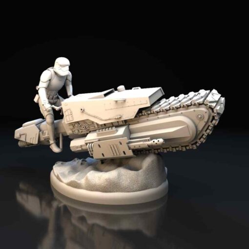 Star Wars – First Order Treadspeeder Driver Statue | 3D Print Model | STL Files