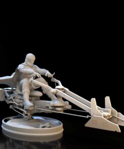 Star Wars – Mandalorian on Speeder Bike Statue | 3D Print Model | STL Files