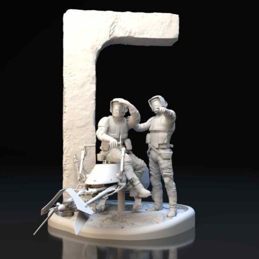 Star Wars – Scout Guards Diorama Statue | 3D Print Model | STL Files